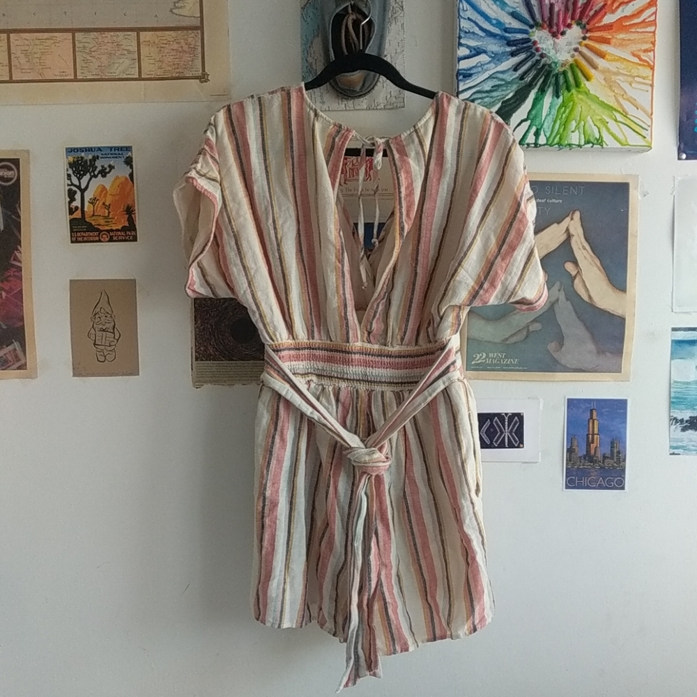 Striped Romper - Picture 2 of 2